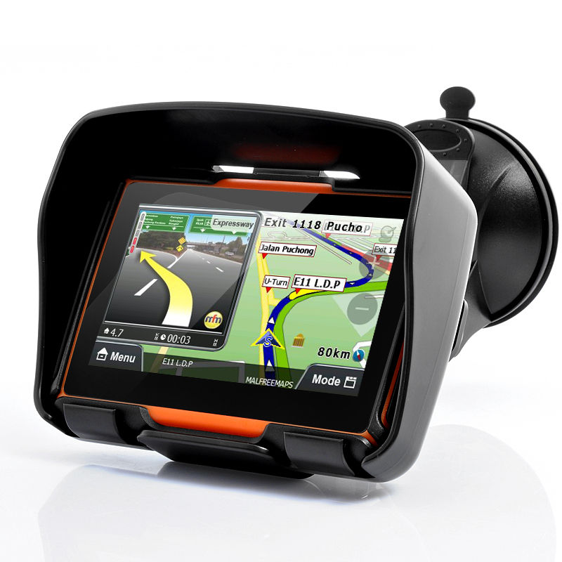 2026 Car Motorcycle GPS Navigation 4.3" Touch IPX7 Waterproof with Bluetooth FM