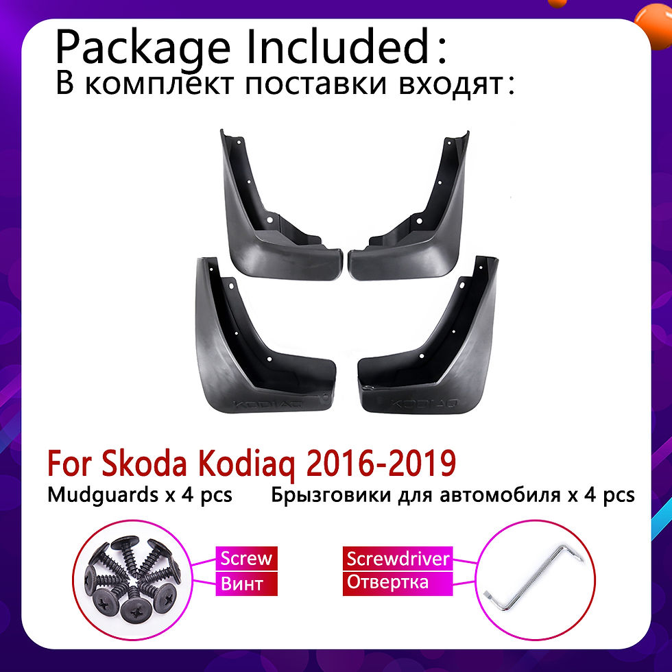 Thumbnail: 4 PCS Front Rear Car Mudflaps for Skoda Kodiaq 2016~2019 Fender Mud Guard Flap S