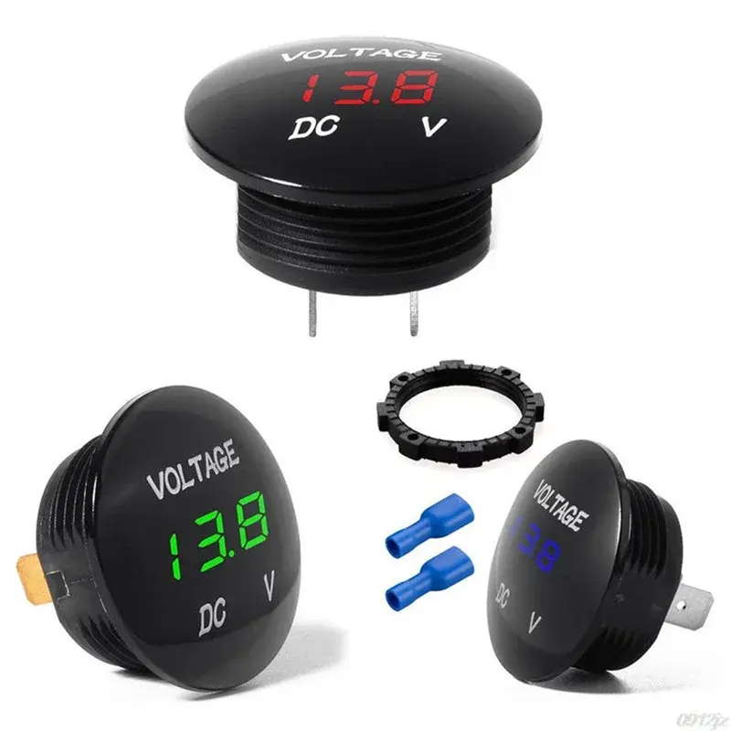 Thumbnail: DC 12v-24v Digital Panel Voltmeter Voltage Meter Tester Led Display for Car