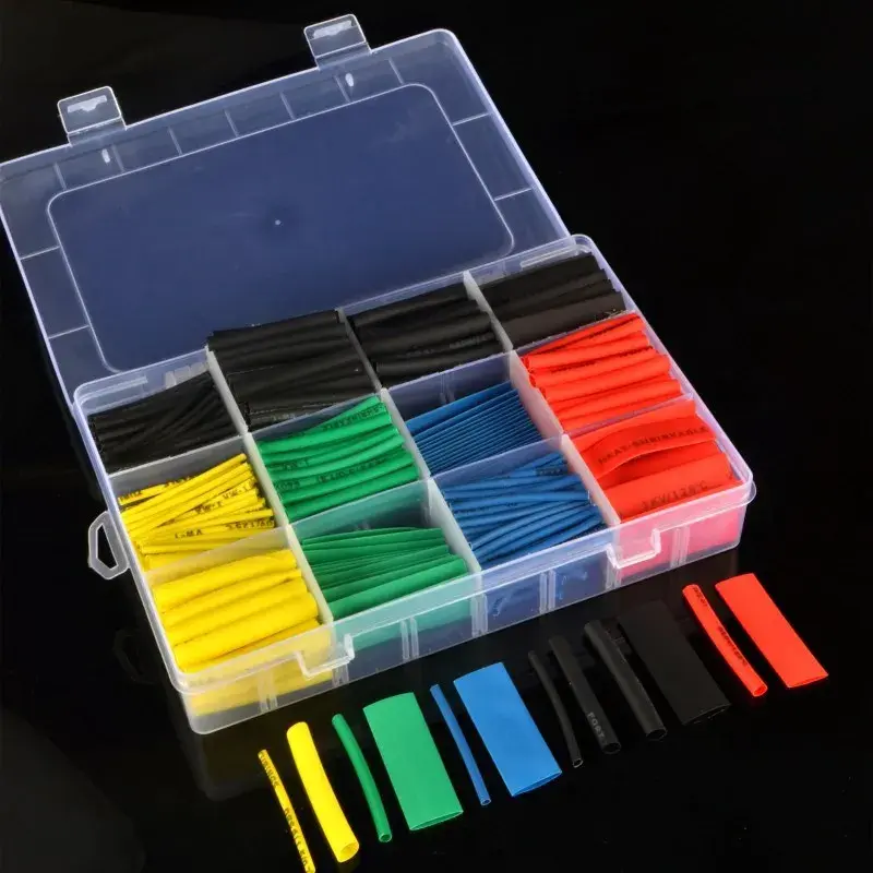 Thumbnail: Connectors 530Pcs Car Electrical Cable Tube Kits Heat Shrink Tube Tubing Wrap