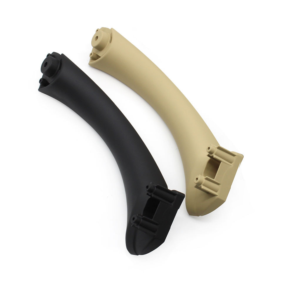 Thumbnail: Black Beige Car Interior Left Right Door Inner Handle Panel Pull Trim Cover For