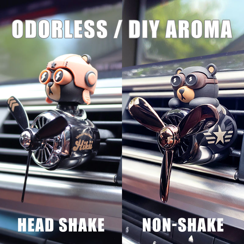 Odorless DIY perfume ornament airplane pilot bear car air freshener decoration a