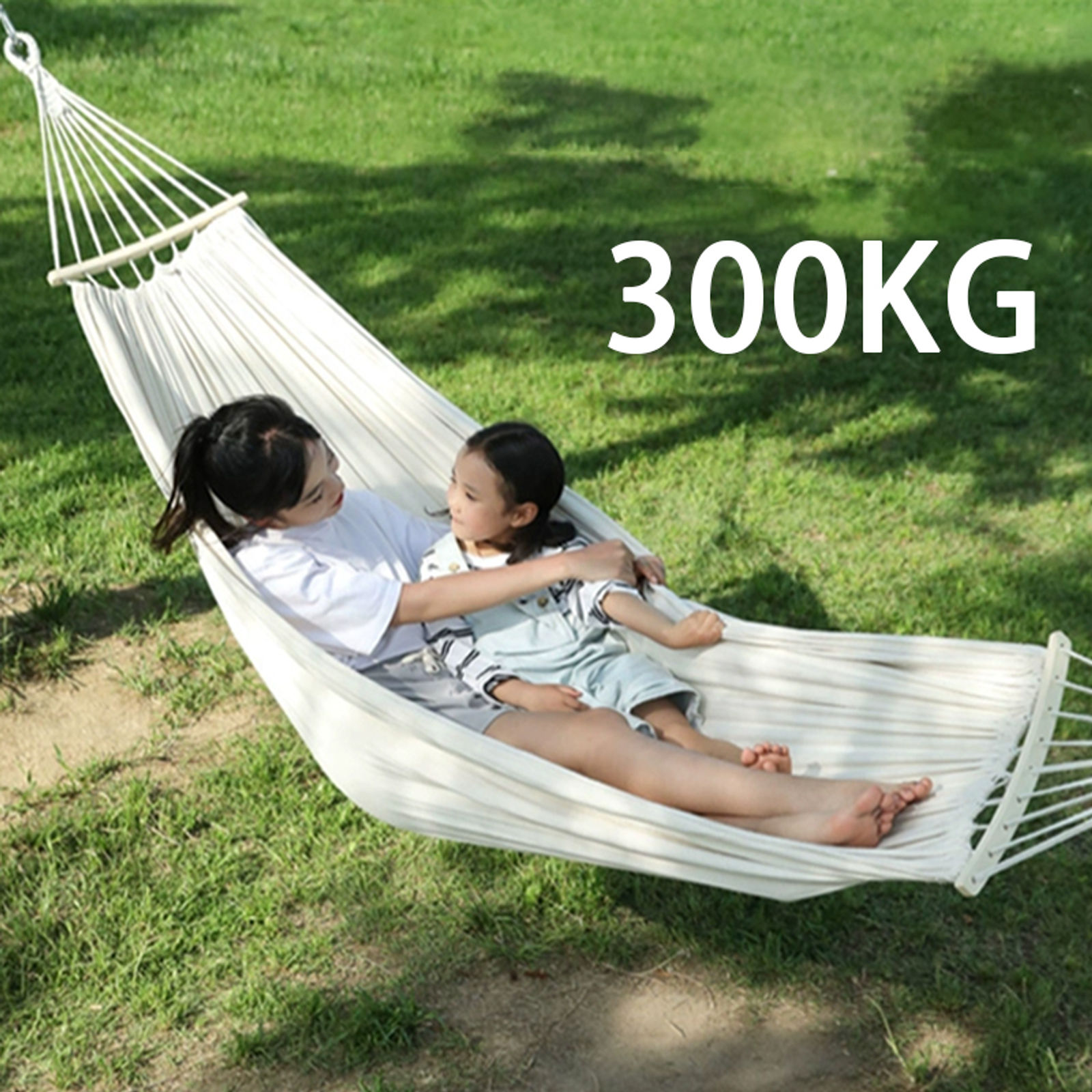 Outdoor Hammock Camping Swing Large Canvas Three Person Hammock Portable for Pic