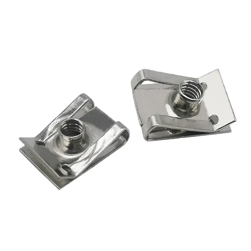 Thumbnail: 10pcs Stainless Steel U Type Clips with Thread M6 M5 M4 M8 8mm 5mm 6mm 4mm Reed