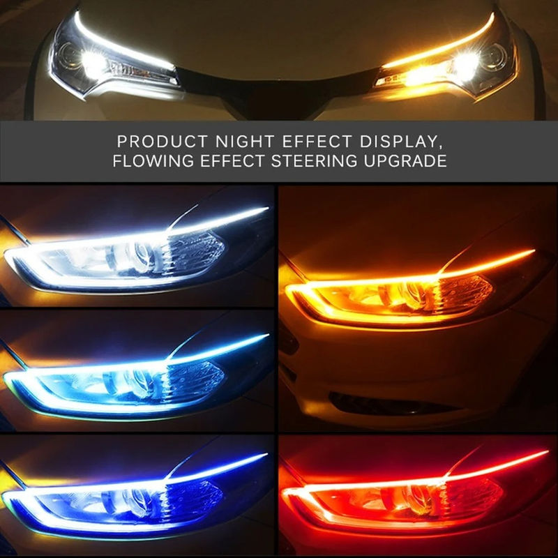 Thumbnail: 2pcs Car driving lights drl LED Daytime running lamp Turn signal Flashing signal