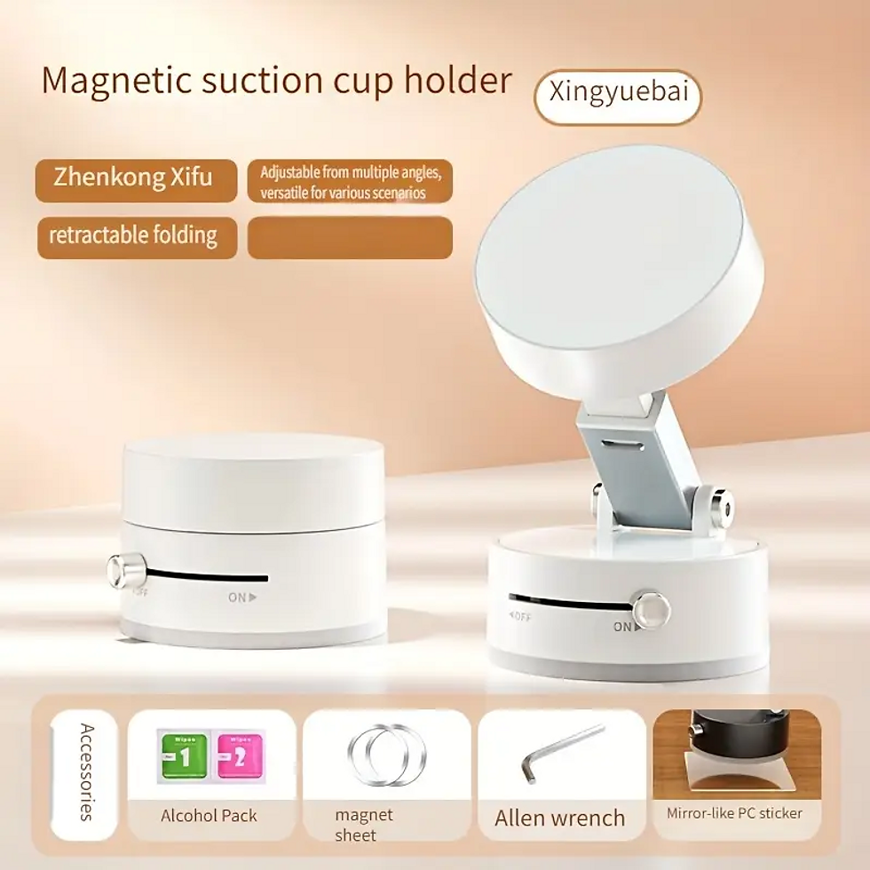 Thumbnail: Adjustable Vacuum Suction Cup Magnetic Phone Holder Lazy Multi-functional Foldab