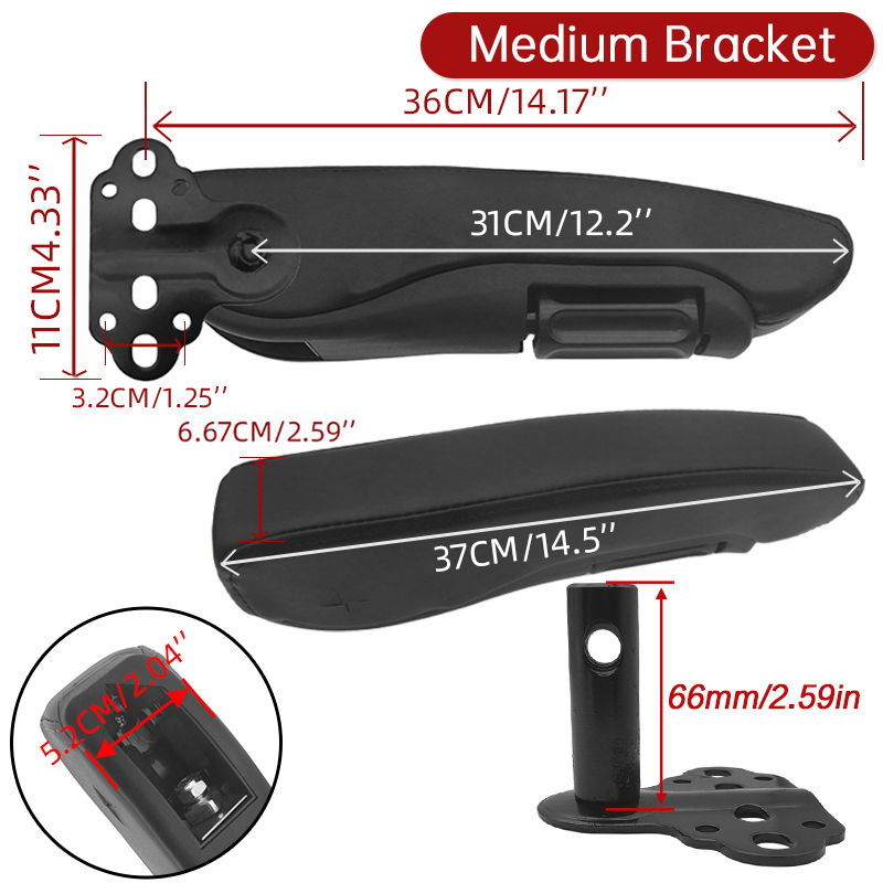 Thumbnail: Universal Left Right Armrest Seat Adjustable Car Center Console Arm Rest Box Int