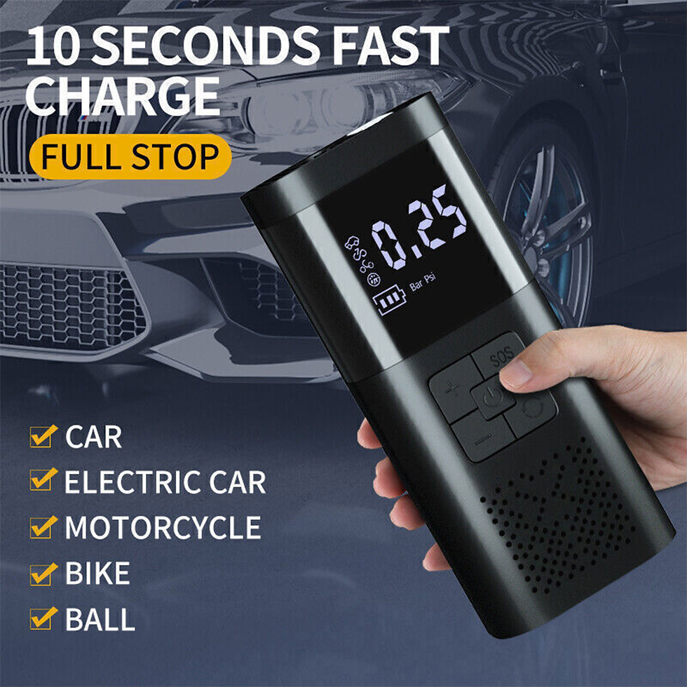Thumbnail: Portable 150PSI Car Digital Electric Tire Inflator LCD Smart Air Pump Compressor