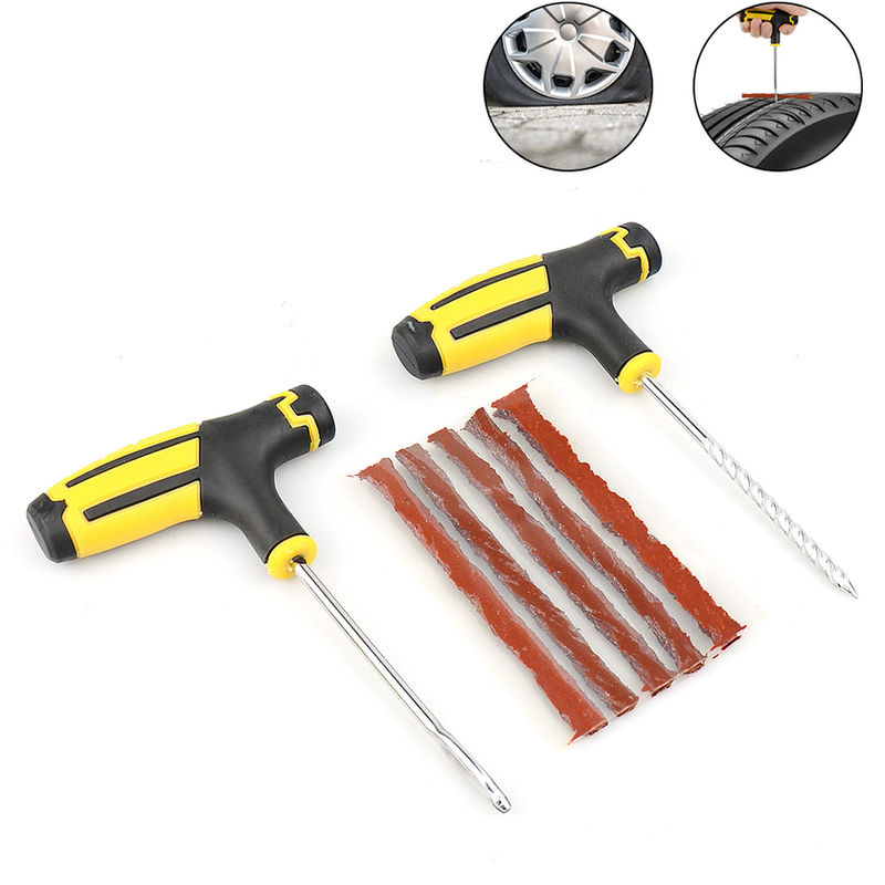 Thumbnail: Tyre Repairing Patch Tool Kit Studding Puncture Plug Garage Car Truck Motorcycle