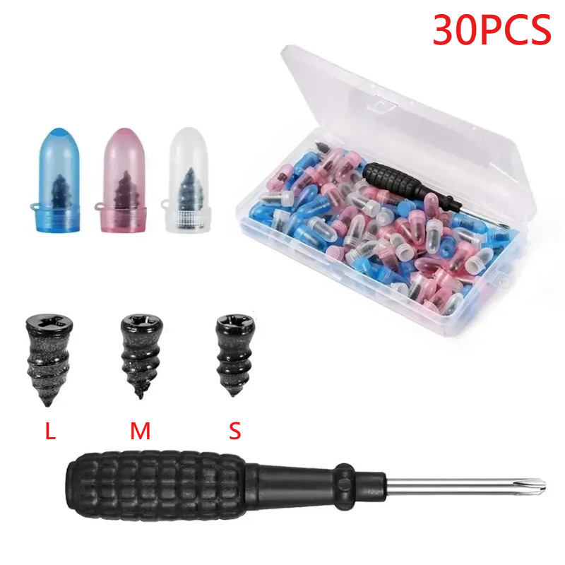 Thumbnail: Puncture Repair Kit for Car Vacuum Tire Repair Screws Tire Rubber Screw Nails+ T