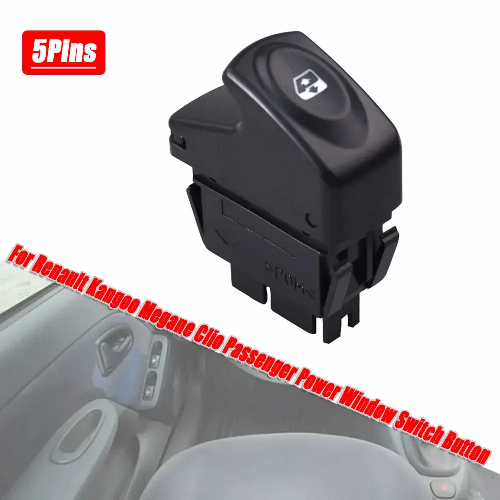 Car Electric Power Window Lifter Control Switch Single Button For Renault Kangoo