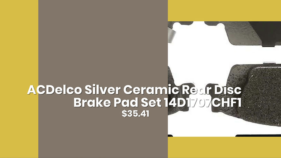Thumbnail: ACDelco Silver Ceramic Rear Disc Brake Pad Set 14D1707CHF1