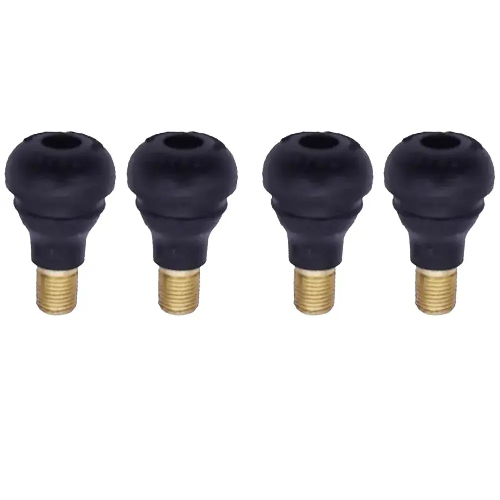 4Pcs Universal TR412 Snap-in Car Tubeless Tyre Valve Stems Rubber Copper Vacuum
