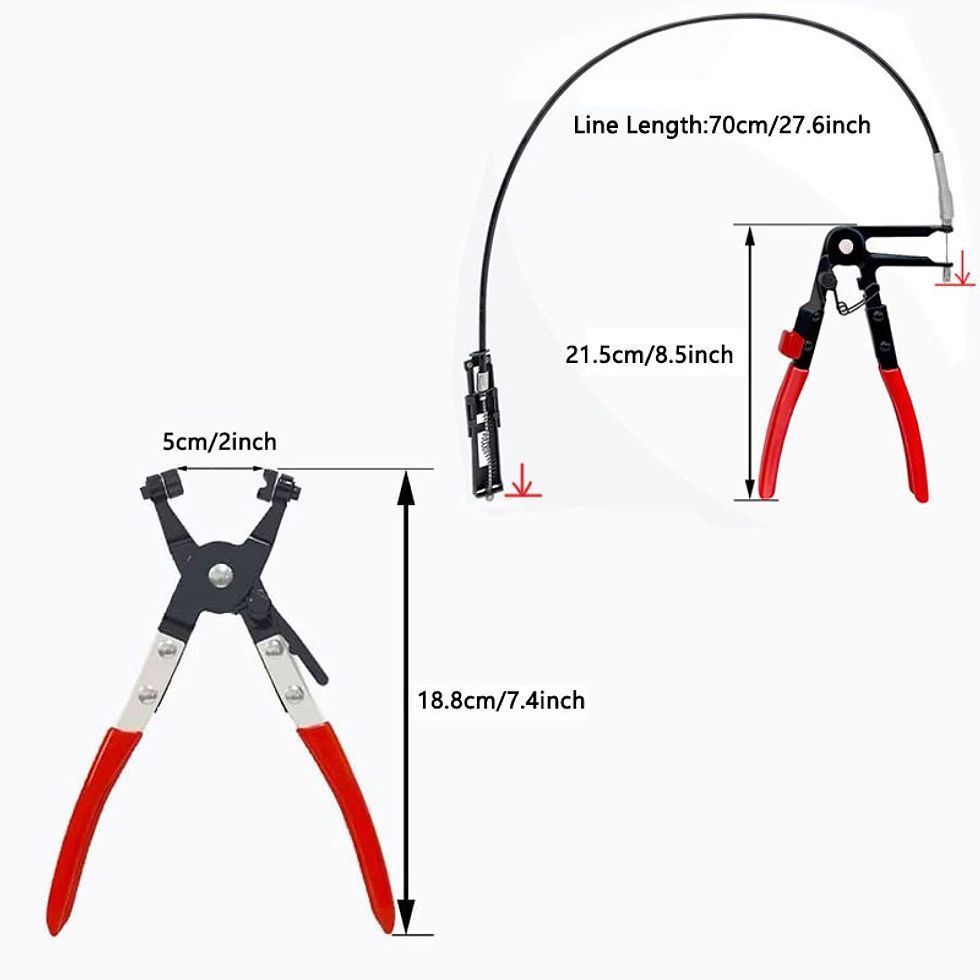 Thumbnail: Hose Clamp Pliers Car Remover Kit Long Reach Wire Spring Hose Clamp Pliers Auto