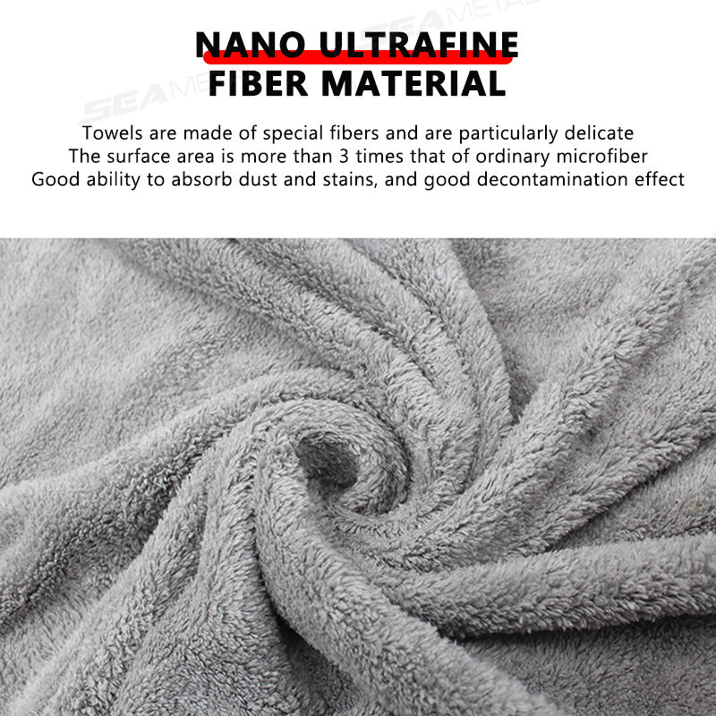Thumbnail: SEAMETAL 50x120cm Car Cleaning Towel Upgraded Microfiber Ultra-Soft Auto Wash To