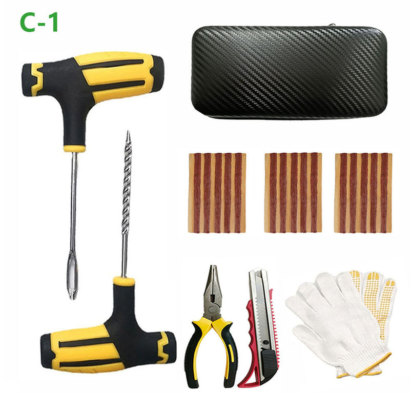 Thumbnail: Car Tire Repair Kit Studding Tool with Rubber Strips Tool Puncture Plug Tool Set