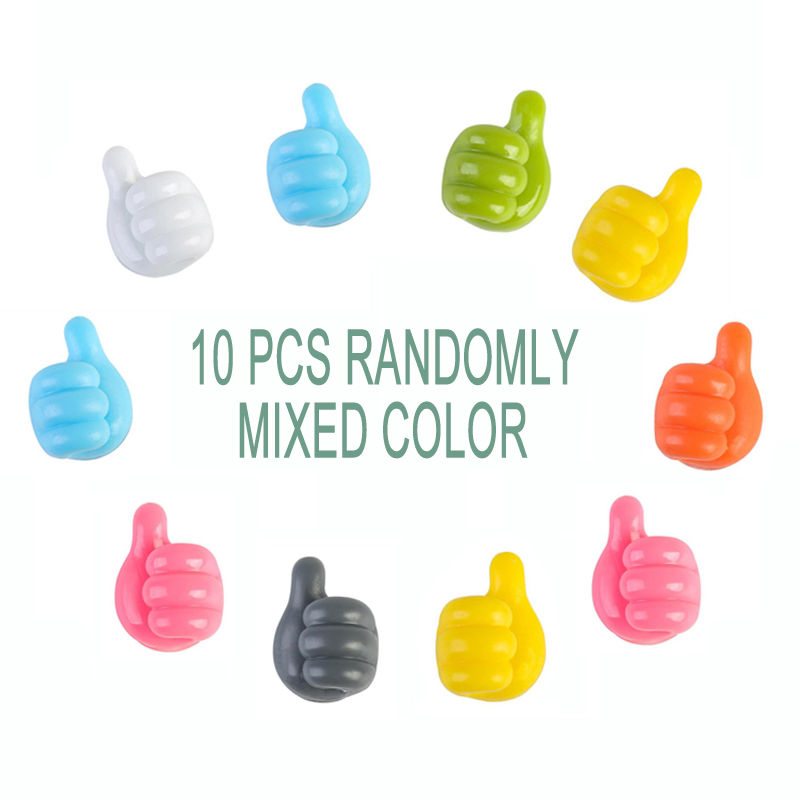Thumbnail: Hand-Shaped Rubber Holder Glasses Cable Power Cord Charging Line Self Adhesive M