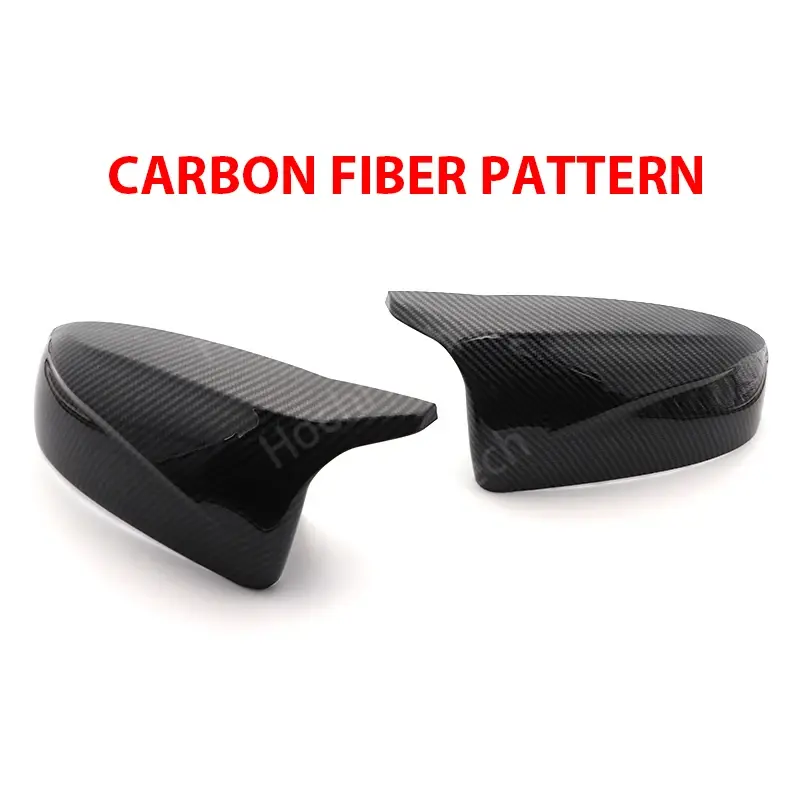 Thumbnail: 2pcs facelifted Excellent modified Rearview Bright black Carbon Fiber Pattern Mi