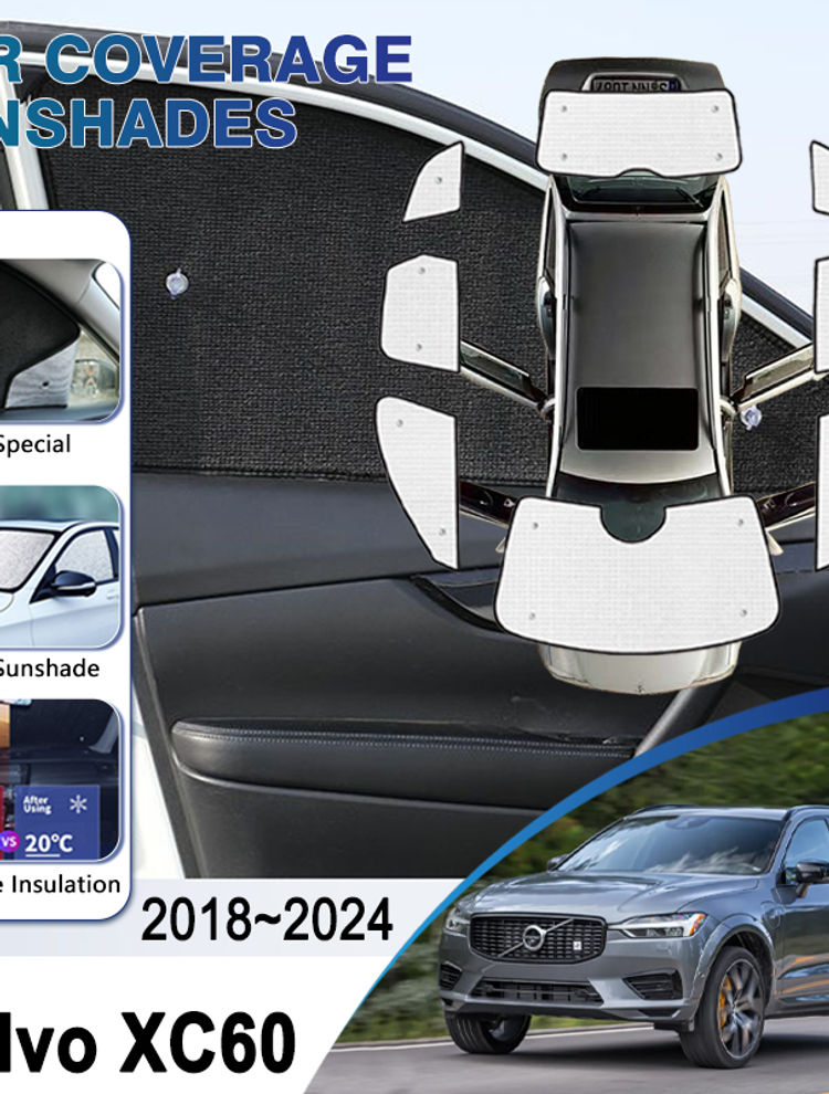 Anti-UV Car Windows Shading For Volvo XC60 2018~2024 2020 2021 Car Accessories S