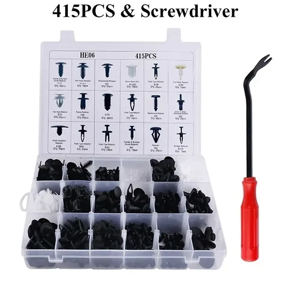 Thumbnail: 800pcs-100Pcs Car Fastener Clips Set Fender Rivet Clips Auto Body Push Retainer