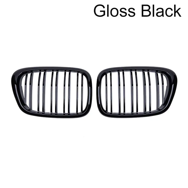 Thumbnail: Car Front Hood Grill Kidney Grilles Racing Grill Gloss Black Grille For BMW E39
