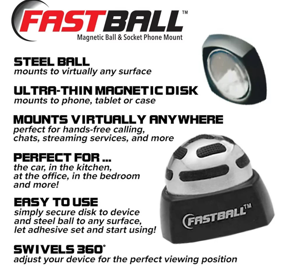 Thumbnail: BulbHead Fastball Magnetic Car Cell Phone Mount Black