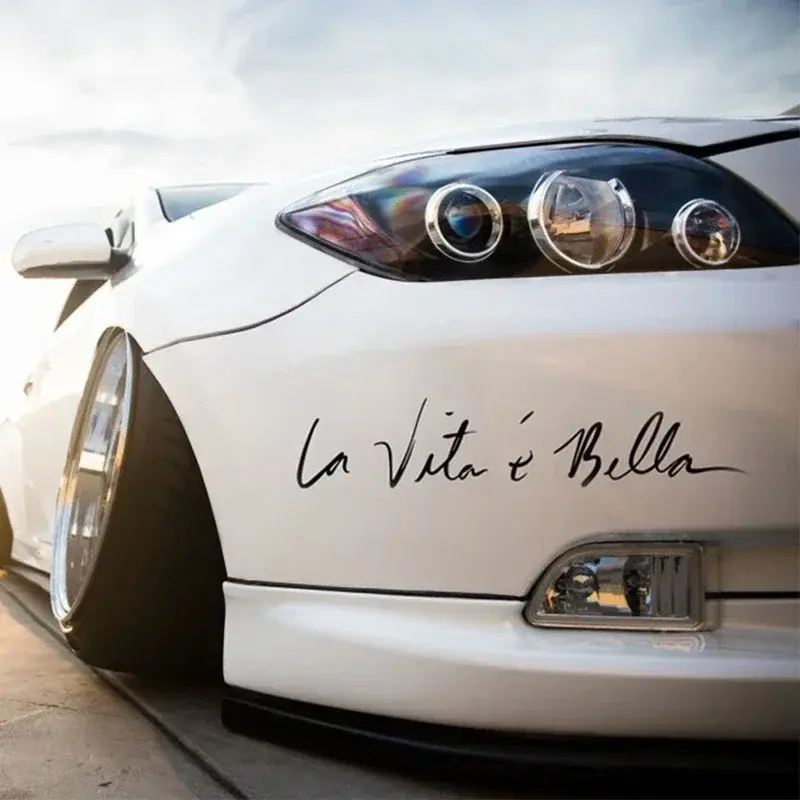 Car Stickers on Car Styling New Style Life Is Beautiful Funny Vinyl Decal Motorc
