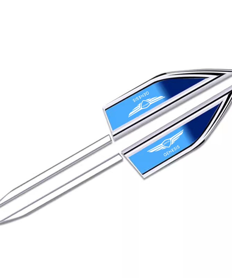Thumbnail: Car Door Waist Line Metal Stickers For Genesis Car Side Wing Fender Decals Body