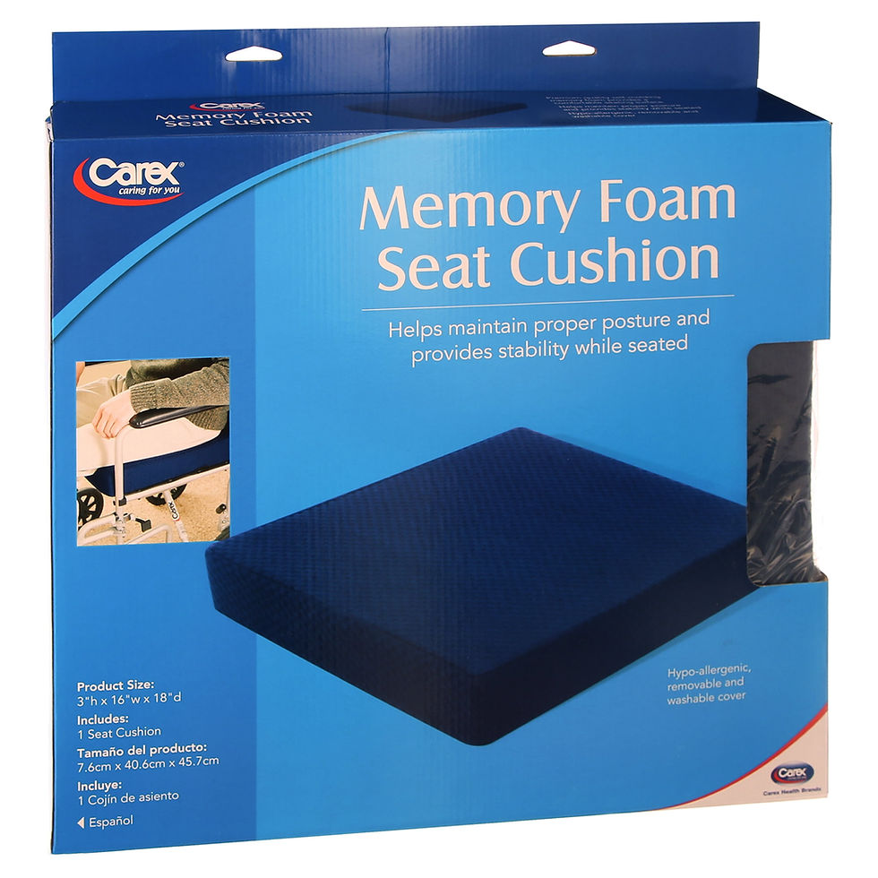 Thumbnail: Memory Foam Seat Cushion for Kitchens, Offices, Cars and Outdoors, Navy Blue