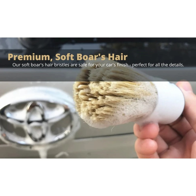 Thumbnail: 5 hair-super soft car detail brushes perfect for cleaning signs, wheels, interio