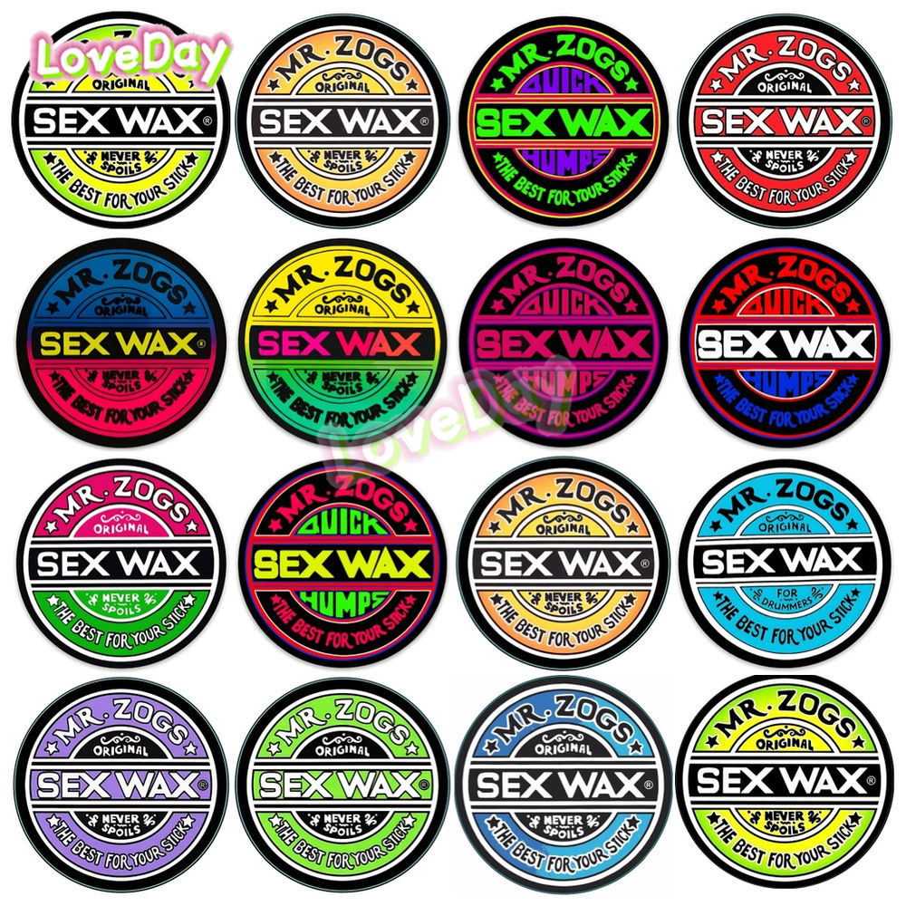 Zog's Sex Wax Circular Vinyl Vintage Retro Sticker Surfing Ski Board Graffiti St