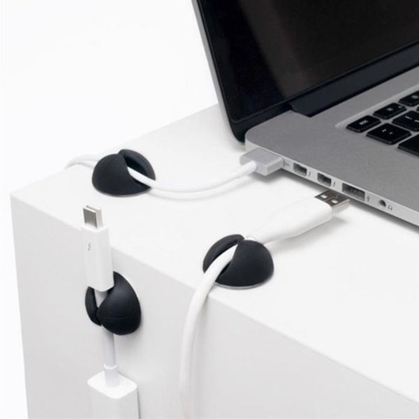 Thumbnail: Car Data Cable Clips Self-Adhesive USB Line Hub Wire Holder Fixing Clamp Office