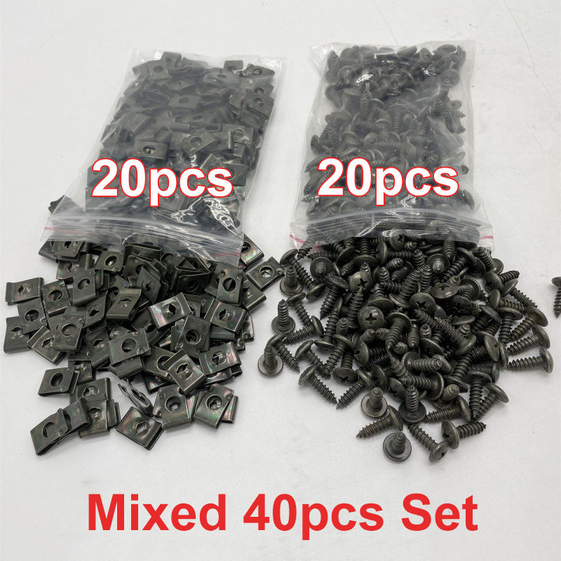 Thumbnail: Self Tapping Screws Metal Fastener Clip for Car Motorcycle U-Type Clip with Scre