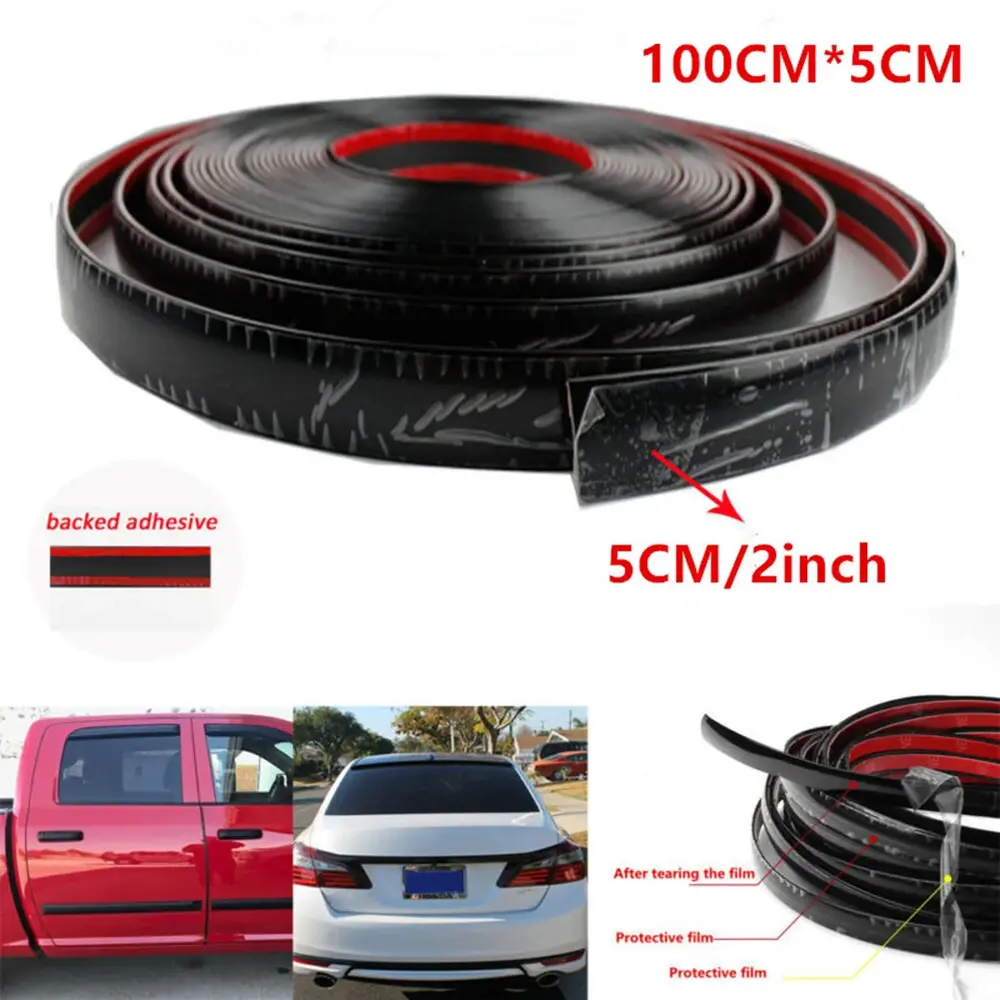 Black Anti-collision Strip Car Car Door Decorate Molding Parts Protect Side Soft