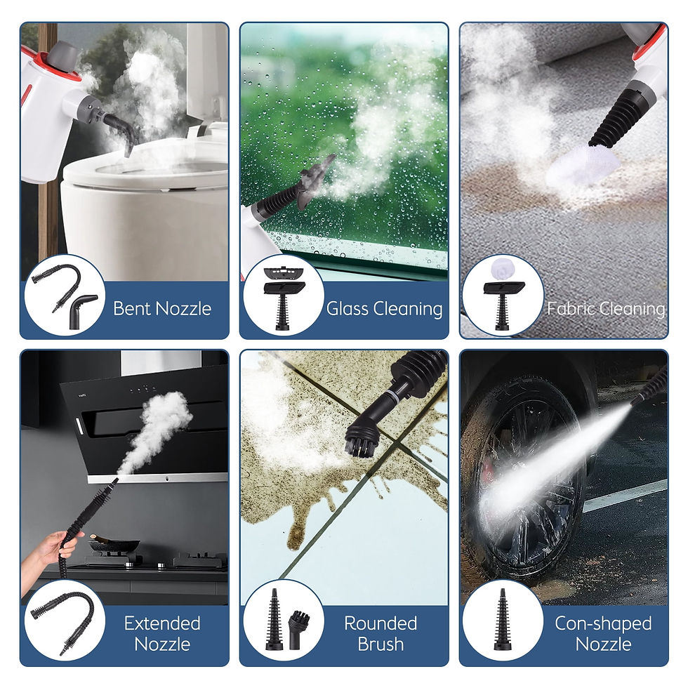 Thumbnail: Handheld Steam Cleaner, Steamer for Cleaning, 10 in 1 Portable High Pressur..