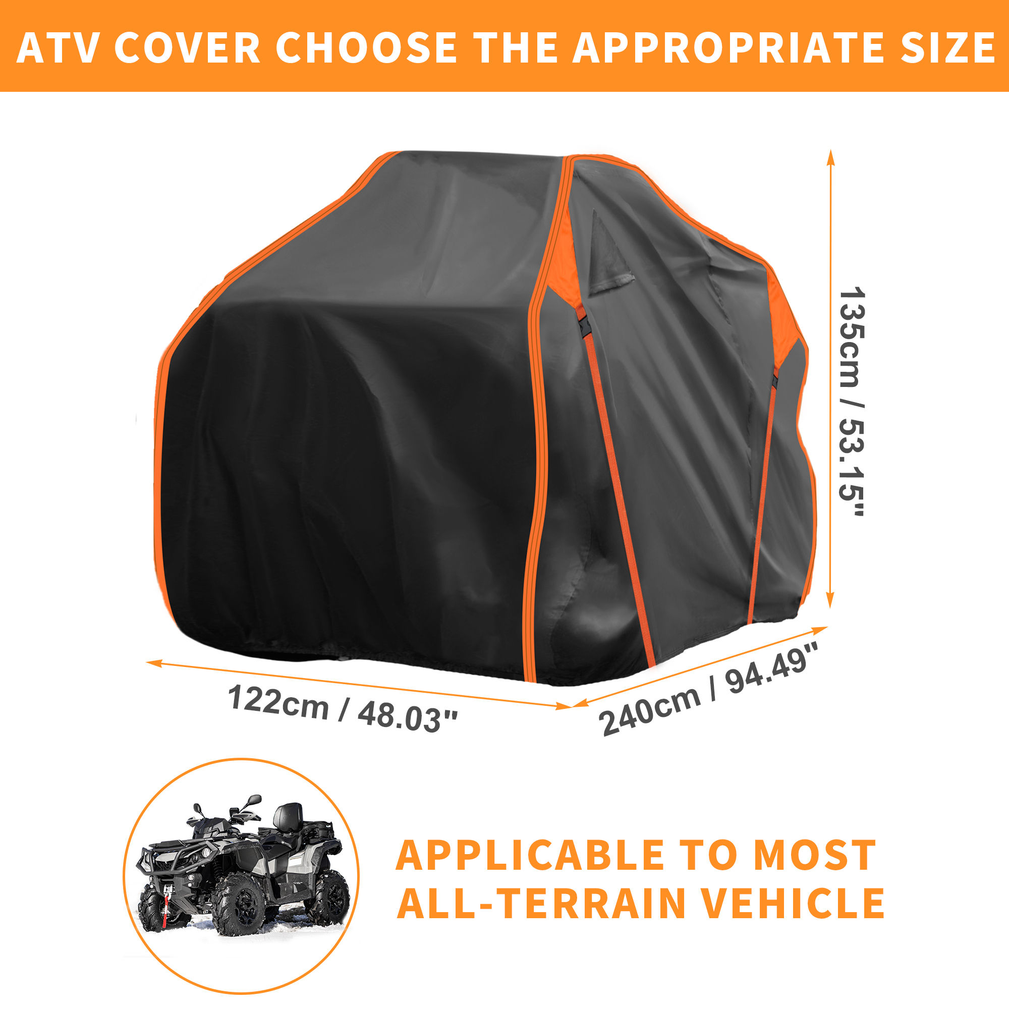 Motoforti ATV Cover for Can-am OUTLANDER MAX XT DPS/XT-P Waterproof 4 Wheelers Q
