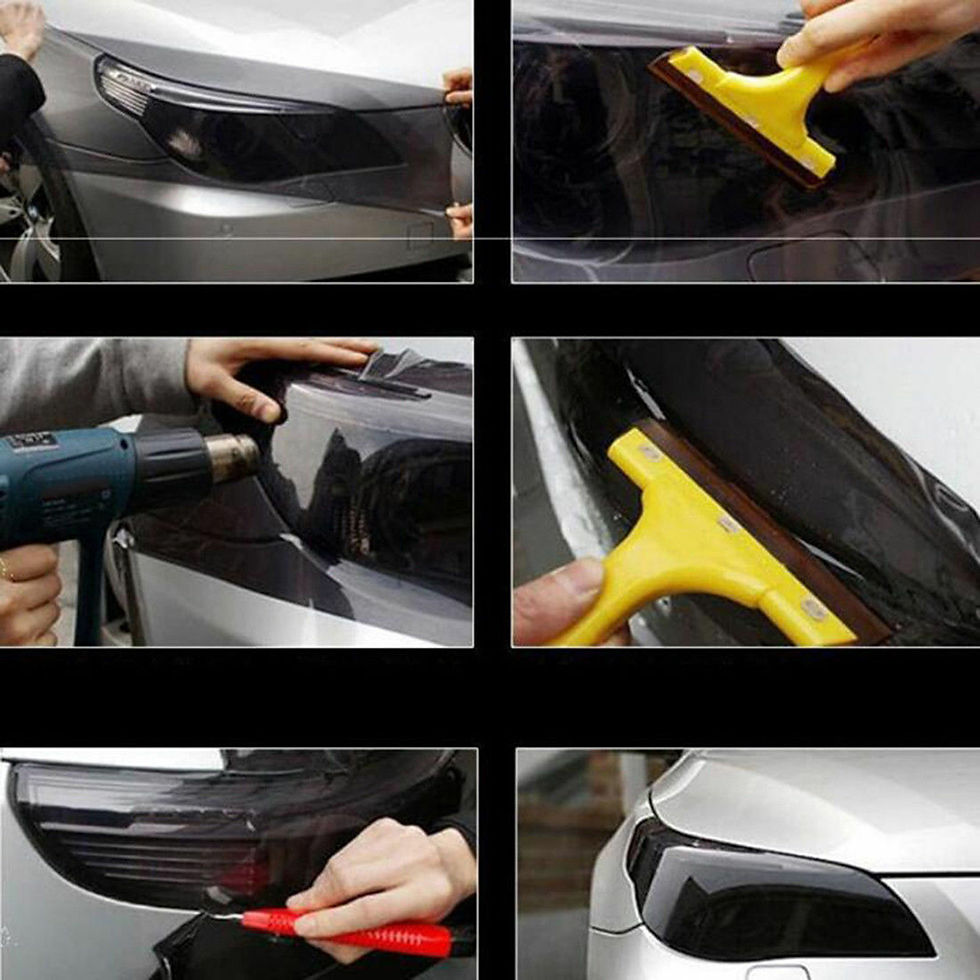 Thumbnail: Light Black Smoke Tint Film Vinyl Sticker 30cmWidth Headlight Taillight Car Viny