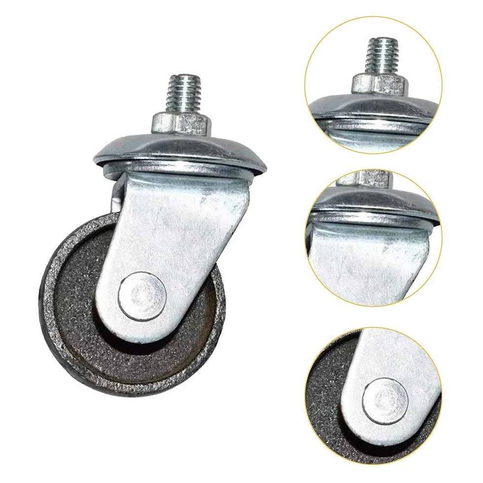 Thumbnail: Generic Floor Jack Casters Horizontal Jack Casters Black Wheels 12mm Stem Direct