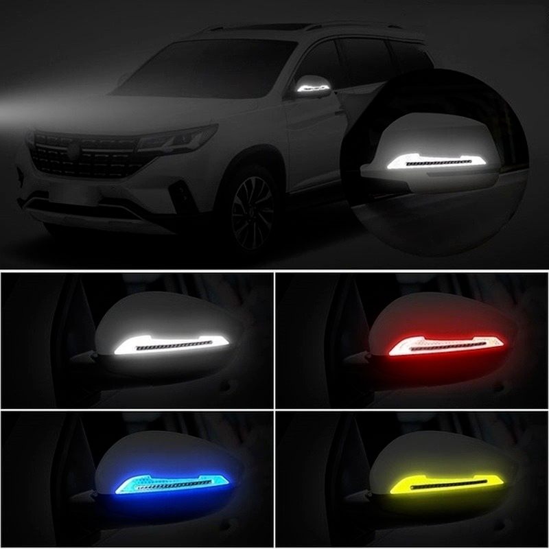 Thumbnail: 2pcs Car Rearview Mirror Reflective Stickers Decals Auto Styling Night Driving S