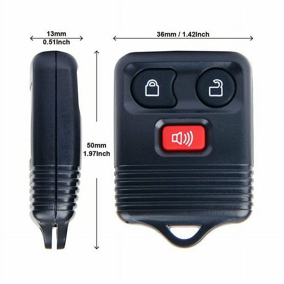 Thumbnail: 2 Remote Car Key Fob for Ford F-150 1999 2000 2001 2002 2003 2004 2005 2006..