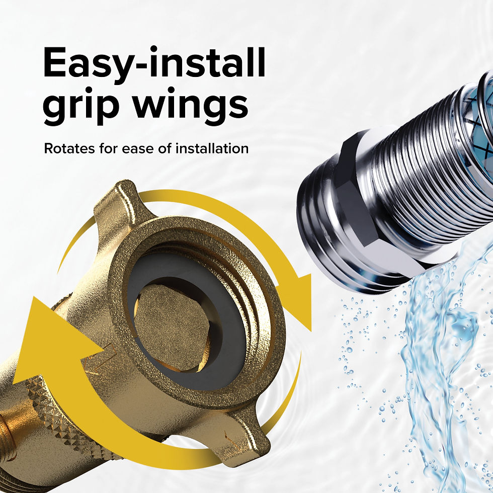 Thumbnail: Camco RV Water Pressure Regulator with Gauge - Lead-Free Brass, Drinking Wa..