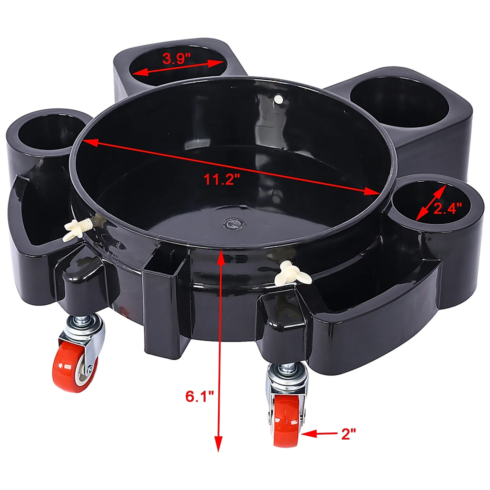 Thumbnail: 5 Gallon Rolling Bucket Dolly with Swivel Casters for Car Detailing