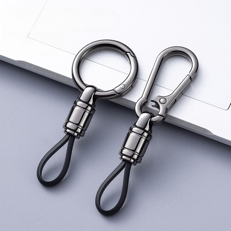 Car Key Chain Pendant Metal Simple Key Chain Men's Waist Hanging Buckle Ring Pen