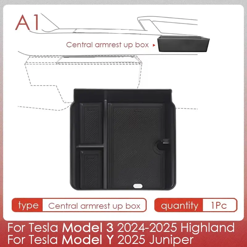 Thumbnail: For Tesla Model 3 Highland 2025 Storage Box Model Y 2025 Juniper Center Console