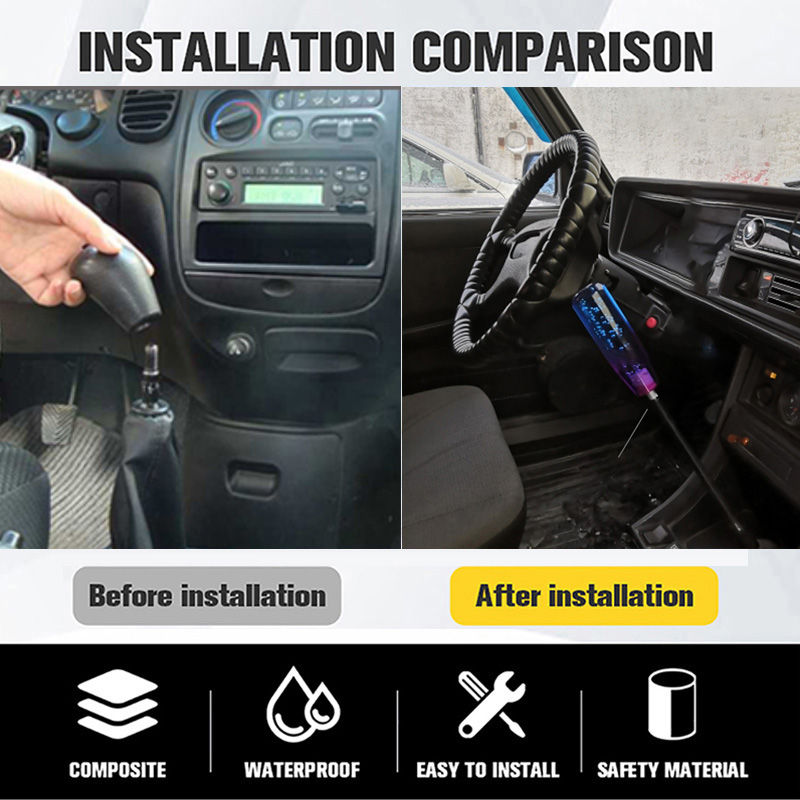 Thumbnail: 10/15/20cm Blue Purple Shift Knob Crystal Transparent Gear Shift Knob Car Modifi