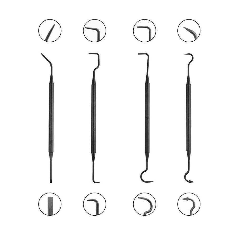 Thumbnail: 4pcs Multipurpose Car Detailing Cleaning Tool Nylon Picks Pick Double-headed Hoo