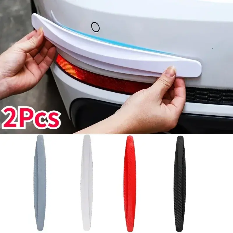 2Pcs Universal Anti-Collision Protector Stickers Car Front Rear Corner Bumper Gu