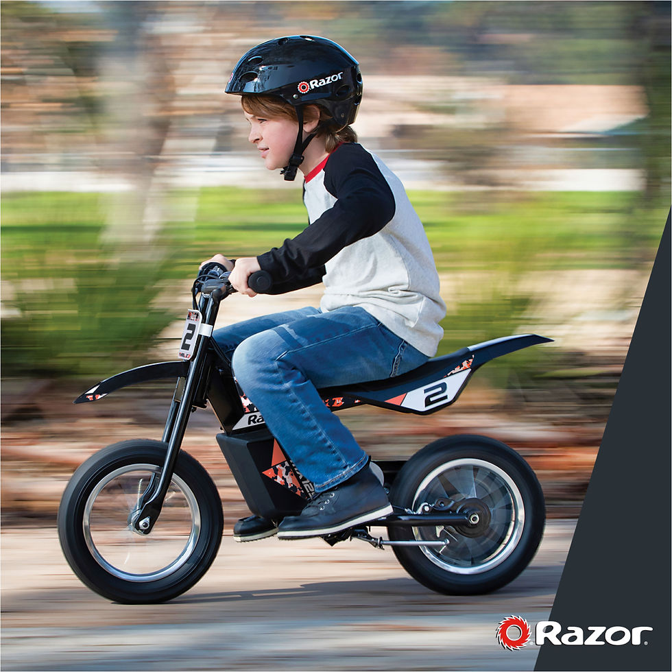 Thumbnail: Razor Dirt Rocket MX125 Electric-Powered Dirt Bike - Black with Decal Included, 