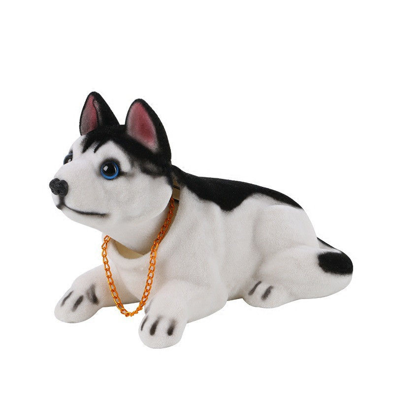 Thumbnail: Car Ornaments Doll Husky Beagle St Bernard Shepherd Shake Head Dog Duck Decorati