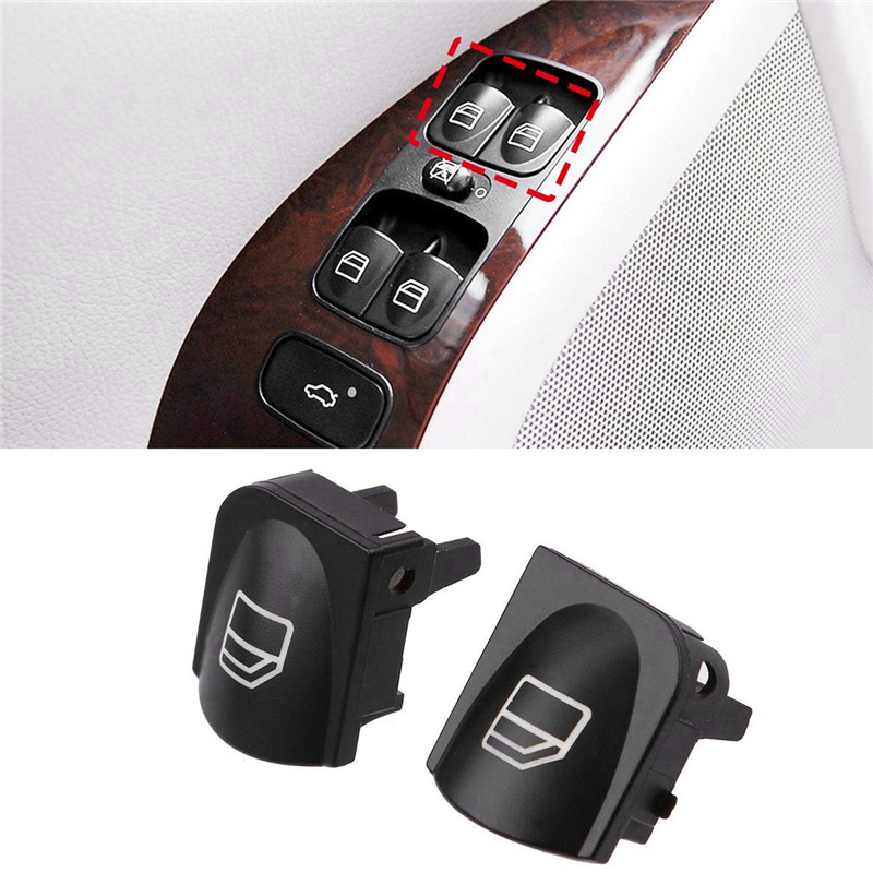 Thumbnail: Window Switch Button Covers for Mercedes Benz W203 W208 C Clk Class Front Left+R